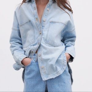 Zara oversized denim overshirt